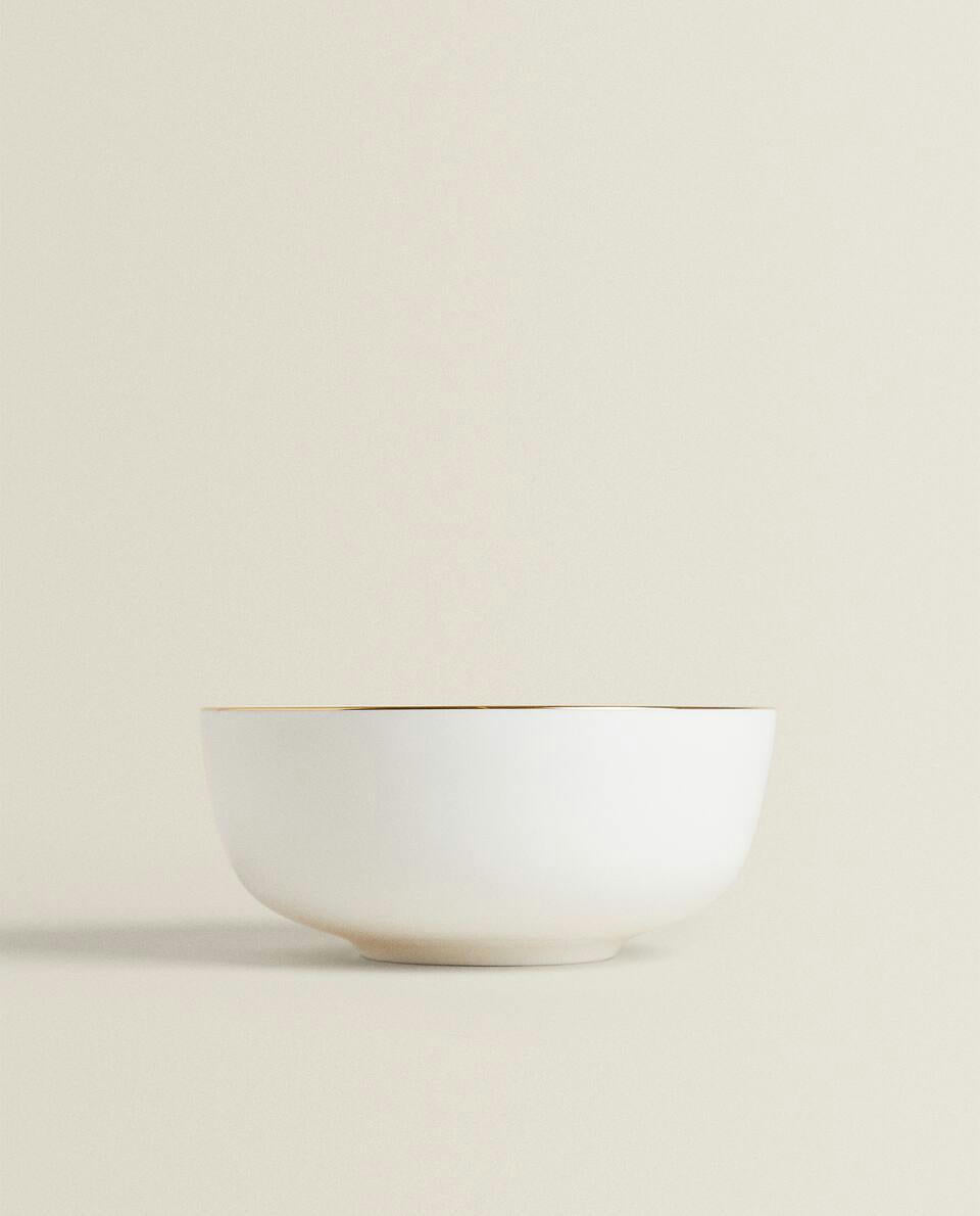 RIMMED BONE CHINA BOWL