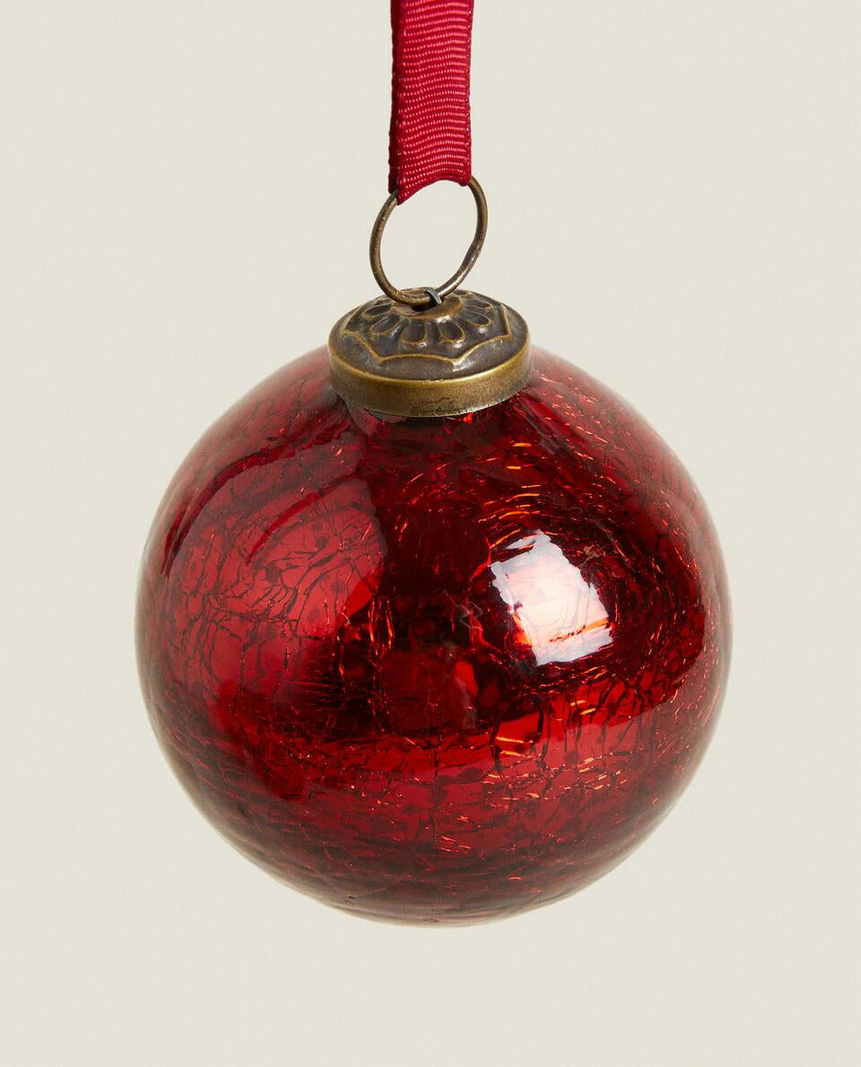 RED CHRISTMAS BAUBLE DECORATION