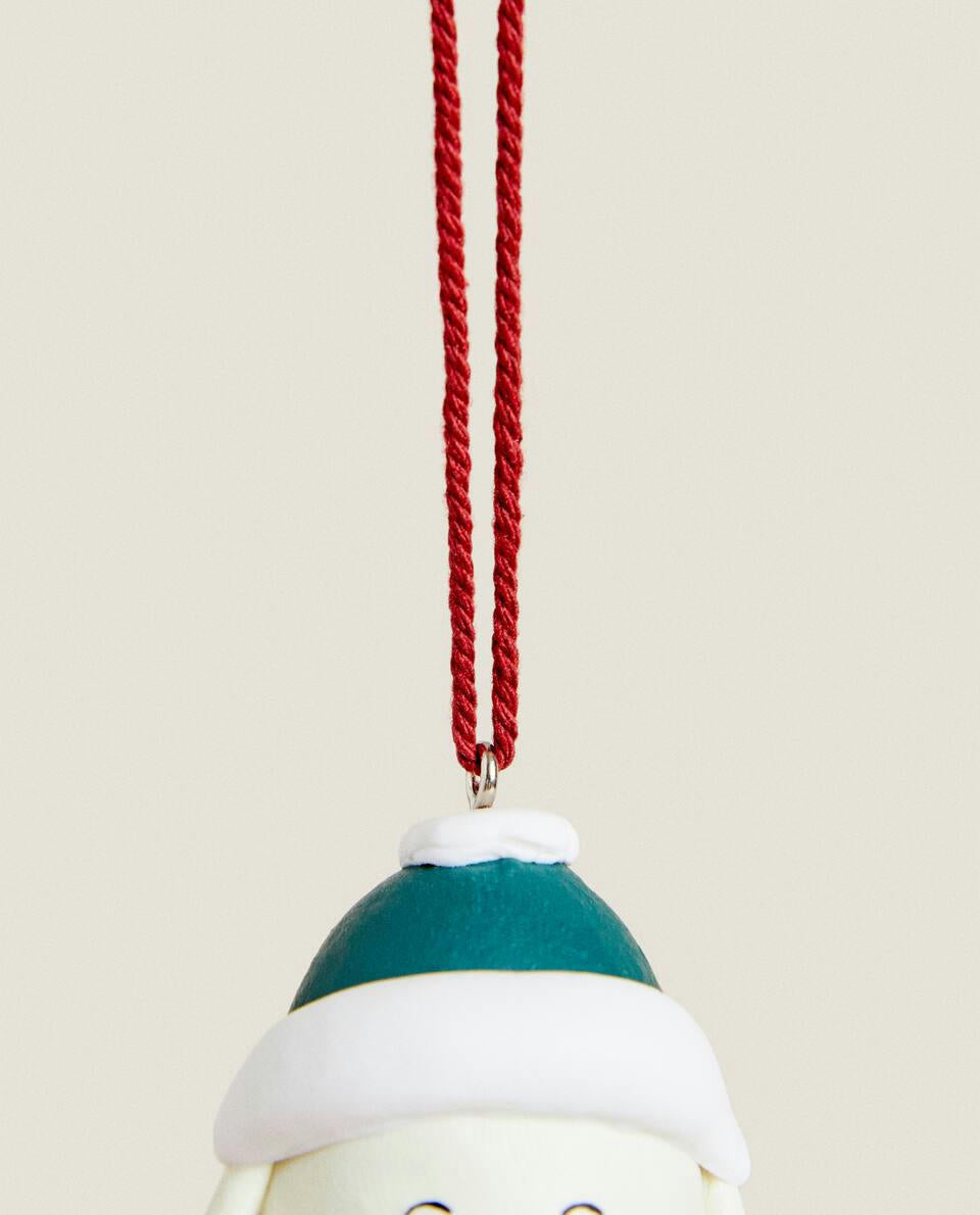 BUNNY-SHAPED CHRISTMAS DECORATION WITH SLEIGH BELL