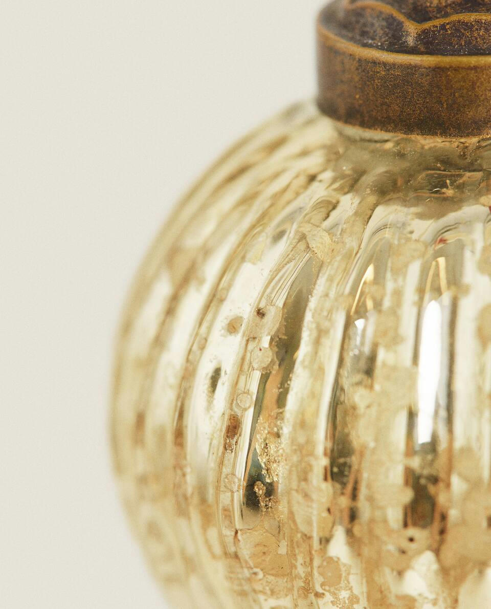 STRIPED CHRISTMAS BAUBLE DECORATION