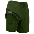 3-Pack Men's 2 in 1 Stretch Active Quick Dry Gym Running Shorts With Liner