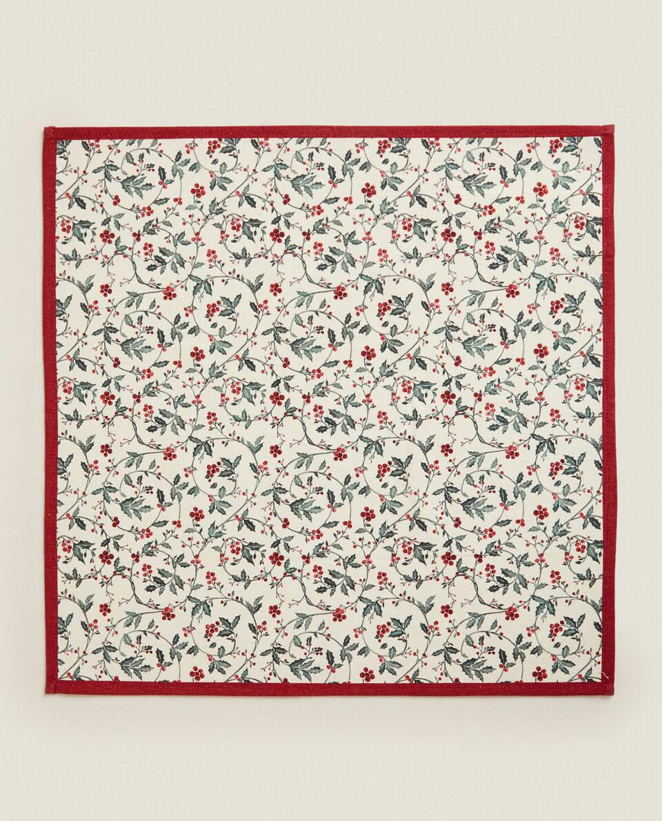 PACK OF COTTON CHRISTMAS VINE NAPKINS (PACK OF 2)