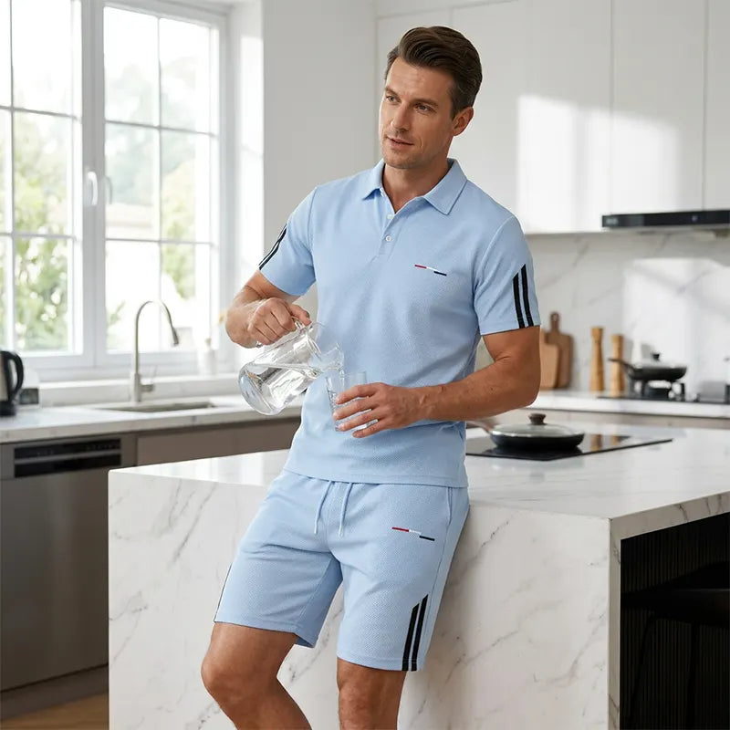 📢📢40% OFF !! ⏰Men's Casual Short-Sleeve Shorts Set