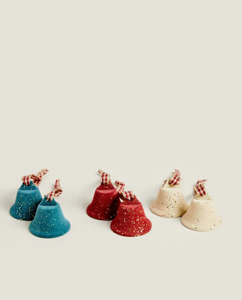 PACK OF CHRISTMAS BELL DECORATIONS (PACK OF 6)