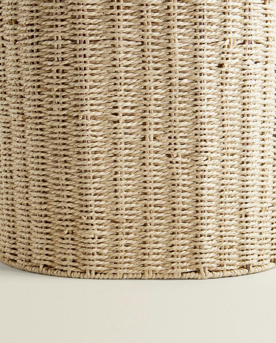 FABRIC-LINED LAUNDRY BASKET