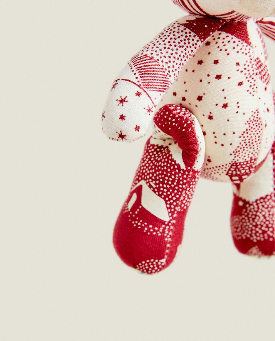 CHRISTMAS PATCHWORK BEAR DECORATION