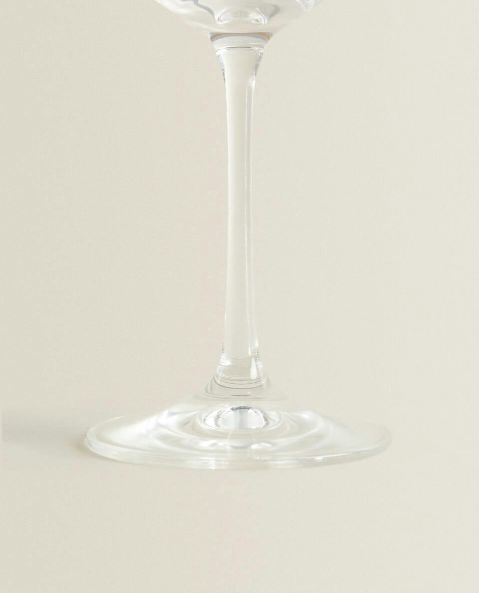 BOHEMIA CRYSTAL GOLD-RIMMED WINE GLASS