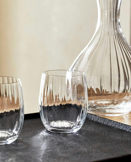 BOHEMIA CRYSTAL TUMBLER WITH LINES