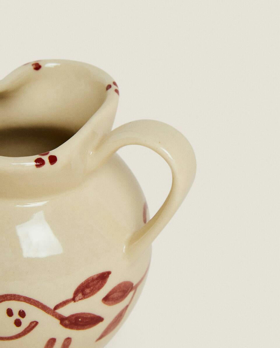 PAINTED CERAMIC CHRISTMAS JUG