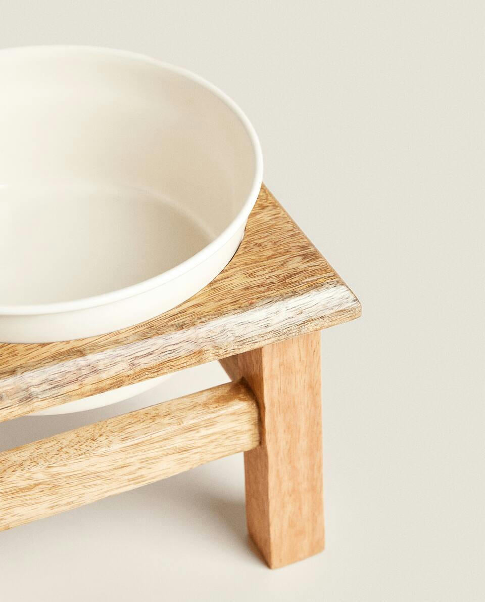 PET FOOD BOWL WITH STAND