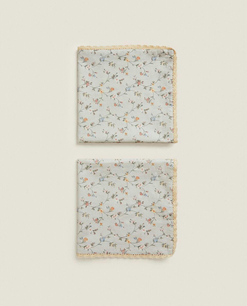 MINI FLORAL PRINT NAPKIN (PACK OF 2)