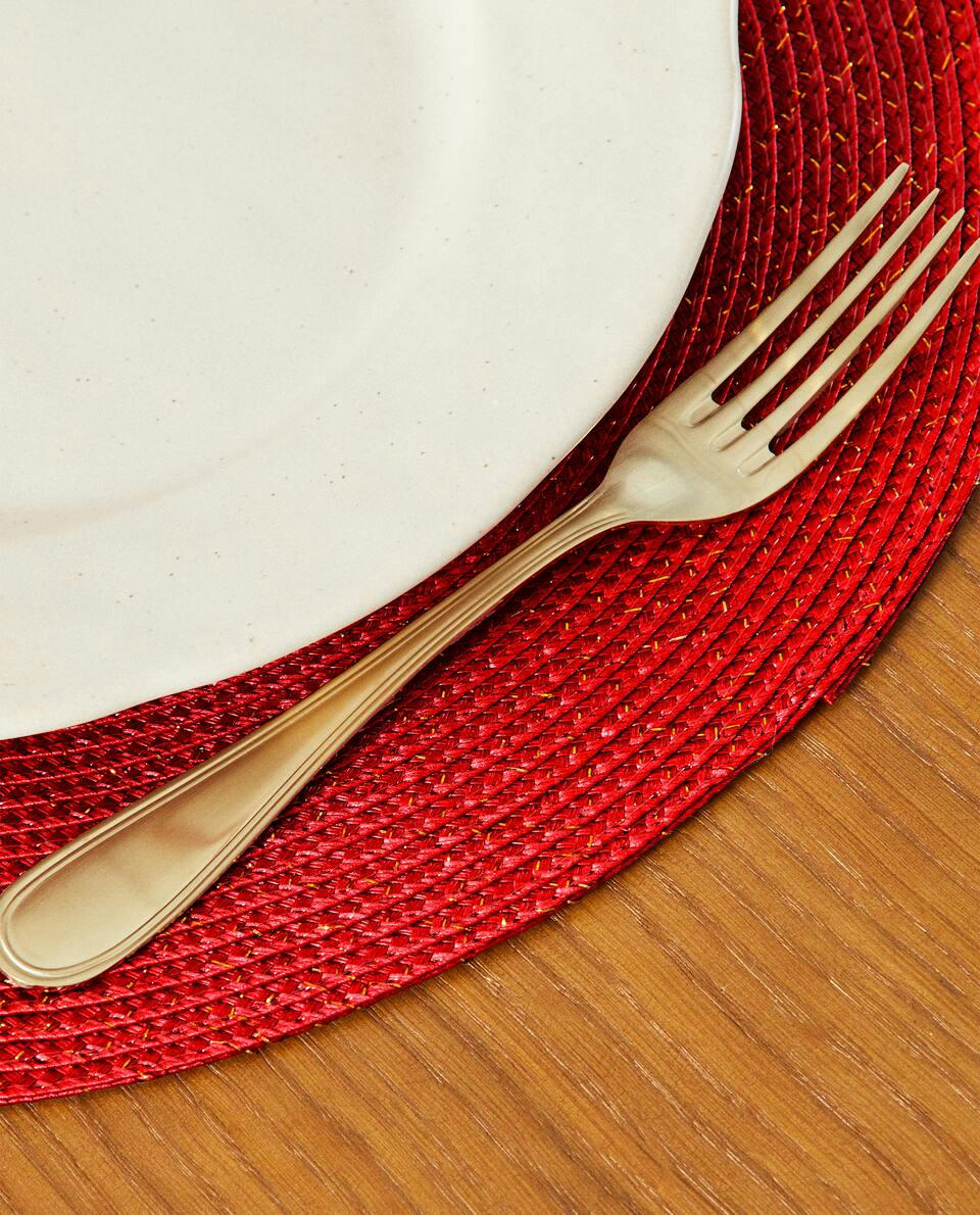 PACK OF GLITTERY CHRISTMAS SPIRAL PLACEMATS (PACK OF 2)