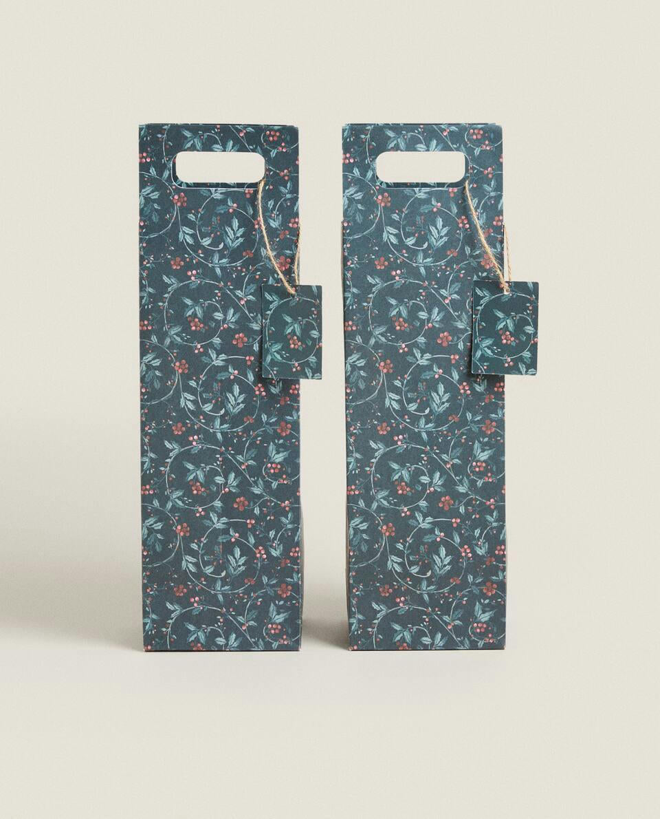 CHRISTMAS WINE GIFT BAGS (PACK OF 2)