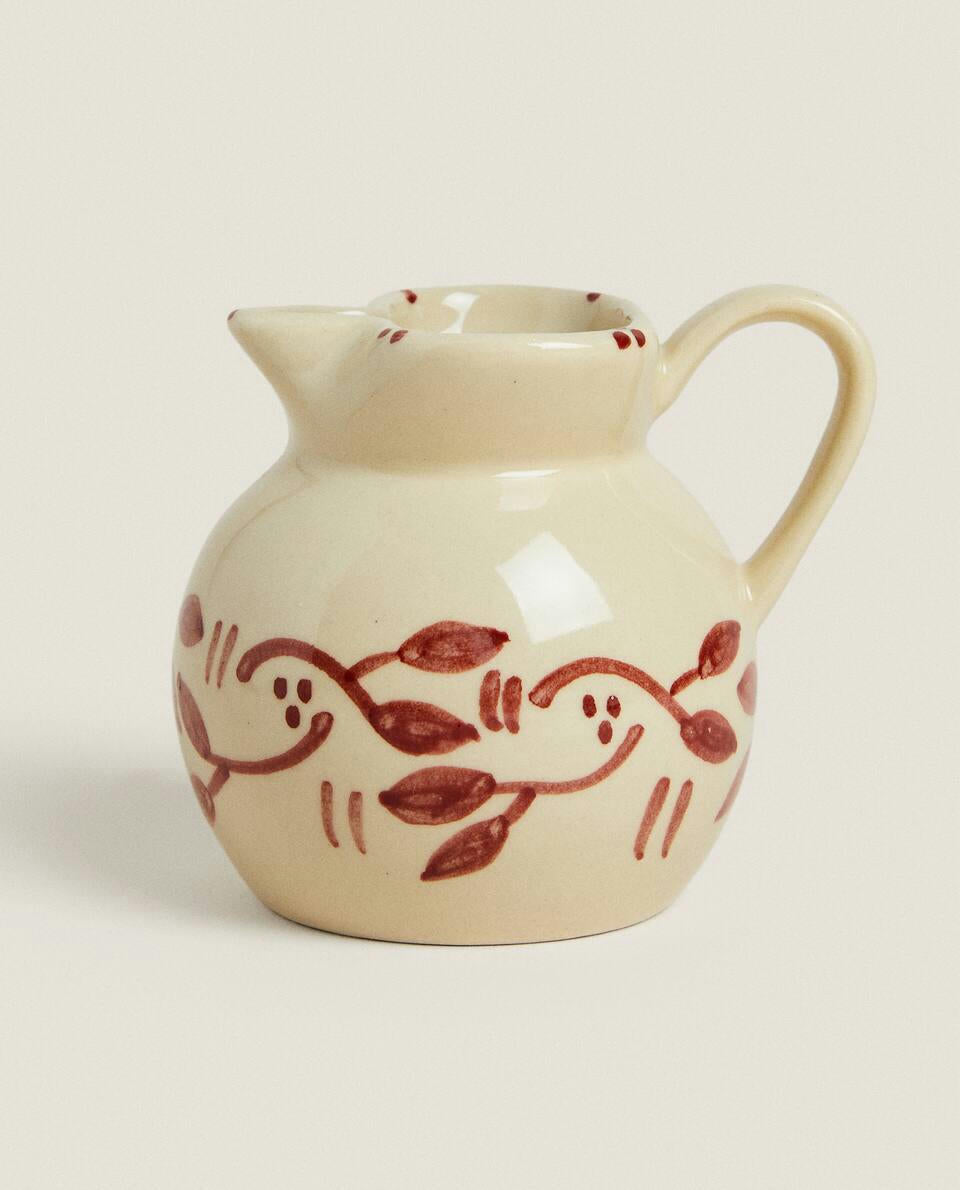 PAINTED CERAMIC CHRISTMAS JUG