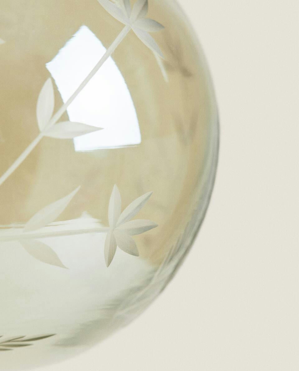 GLASS CHRISTMAS BRANCHES BAUBLE DECORATION