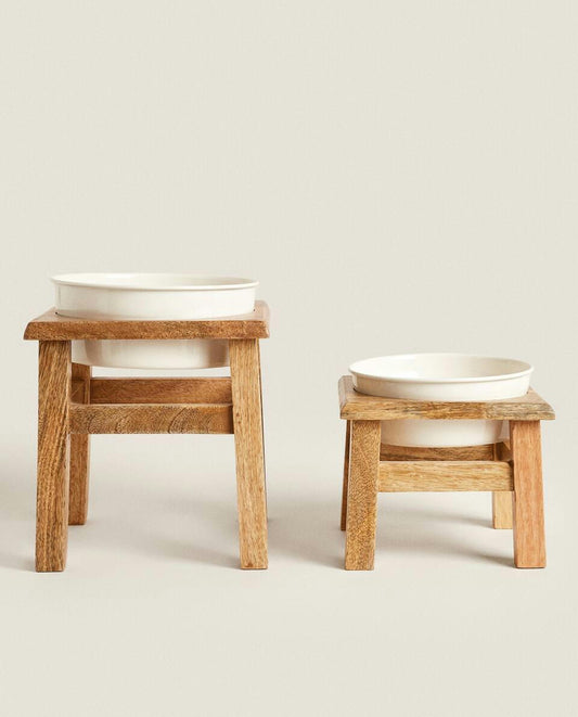 PET FOOD BOWL WITH STAND
