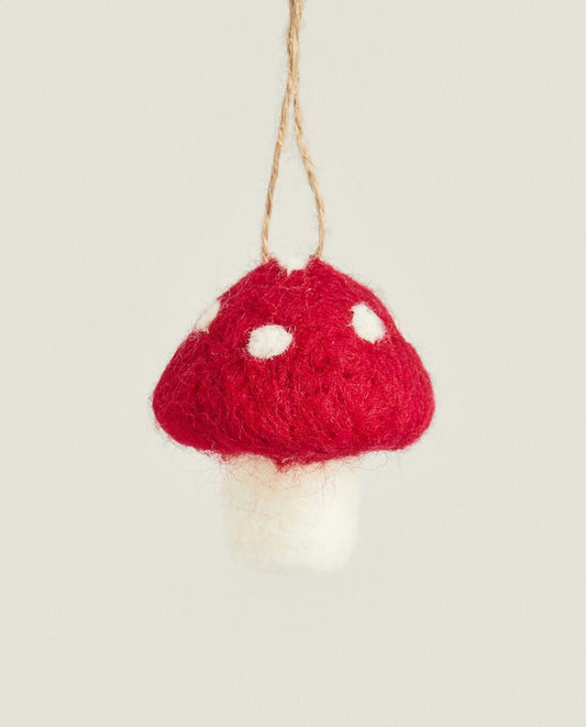 FELT MUSHROOM CHRISTMAS DECORATION