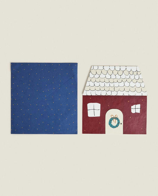CHILDREN¡¯S CHRISTMAS HOUSE POSTCARD