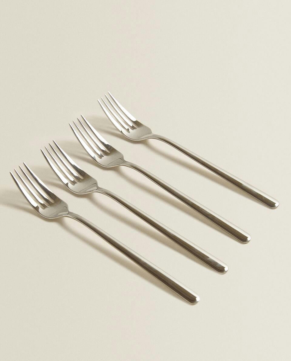 BOX OF 4 SHINY STEEL FORKS