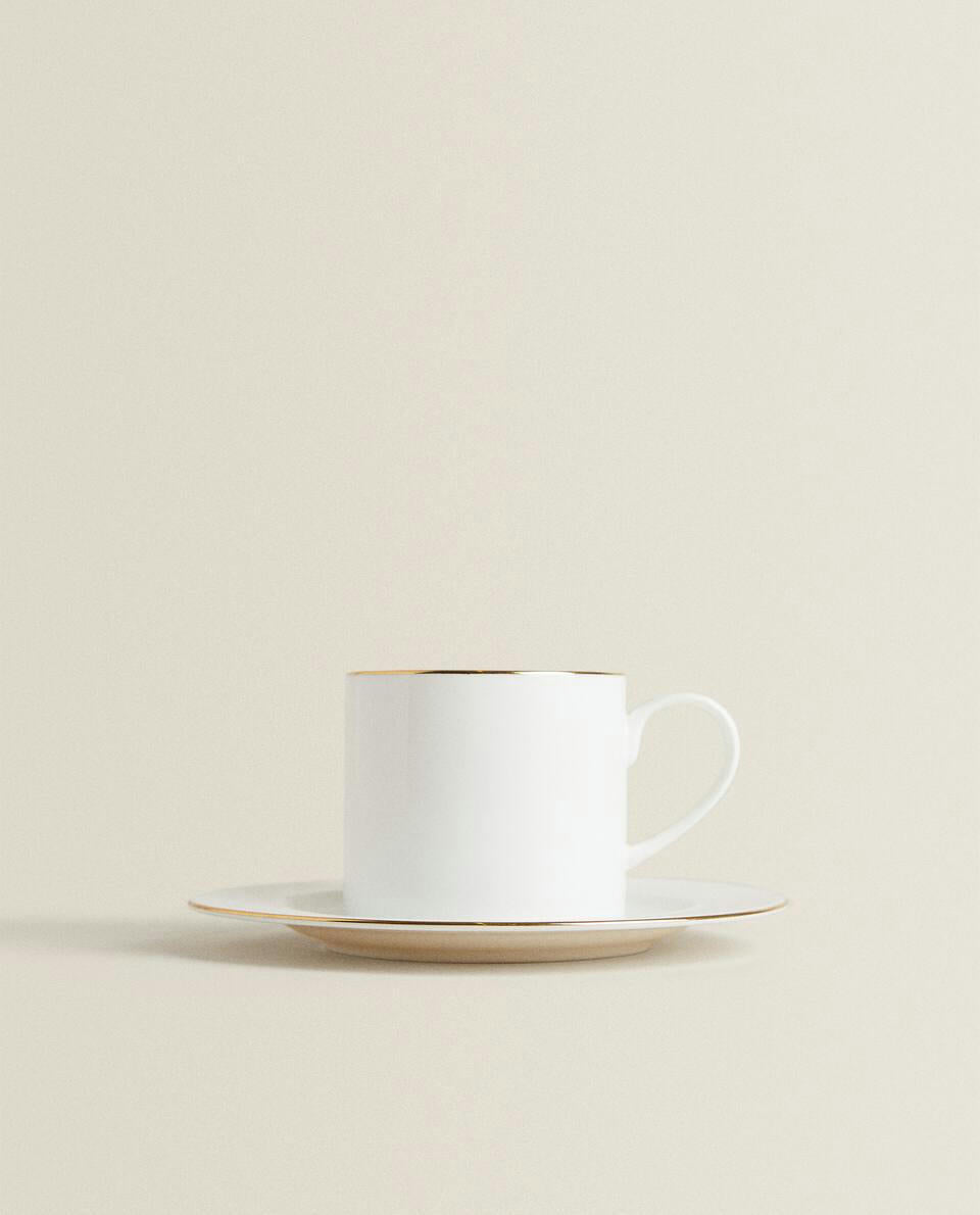 BONE CHINA TABLEWARE WITH GOLD RIM