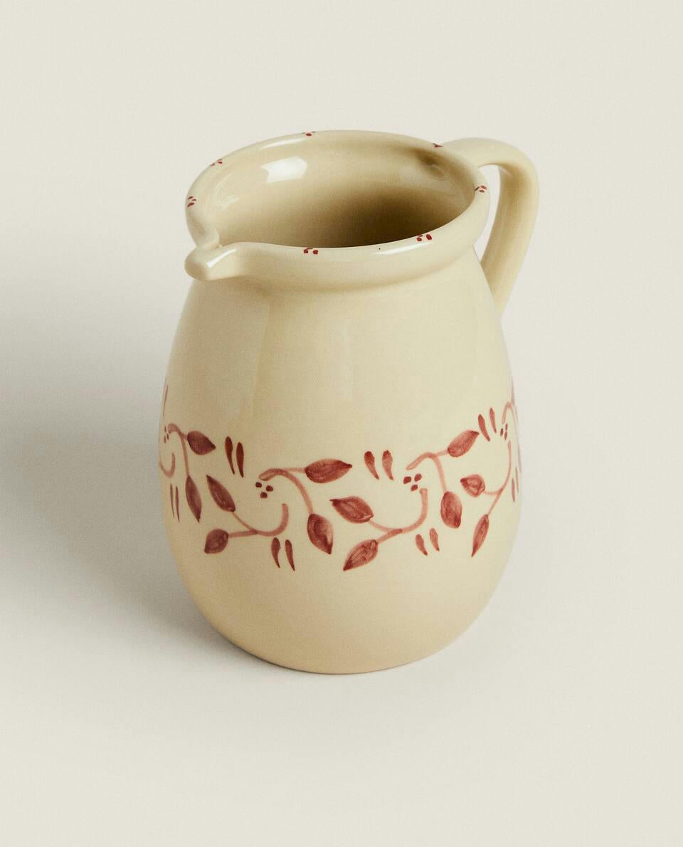 PAINTED CERAMIC CHRISTMAS JUG