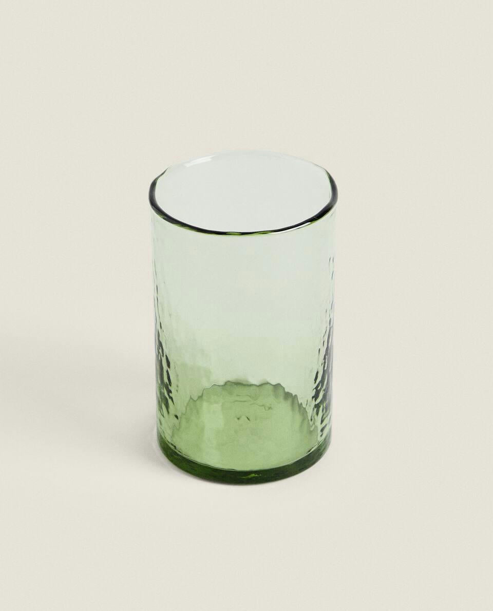 HAMMERED GLASS TUMBLER