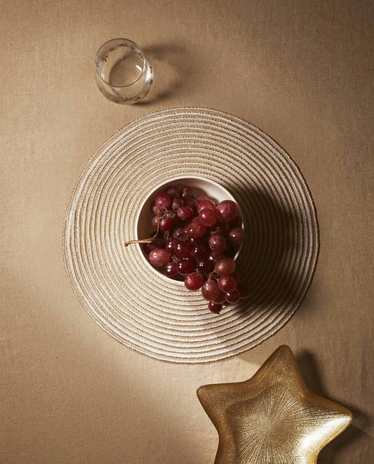 PACK OF GLITTERY CHRISTMAS SPIRAL PLACEMATS (PACK OF 2)