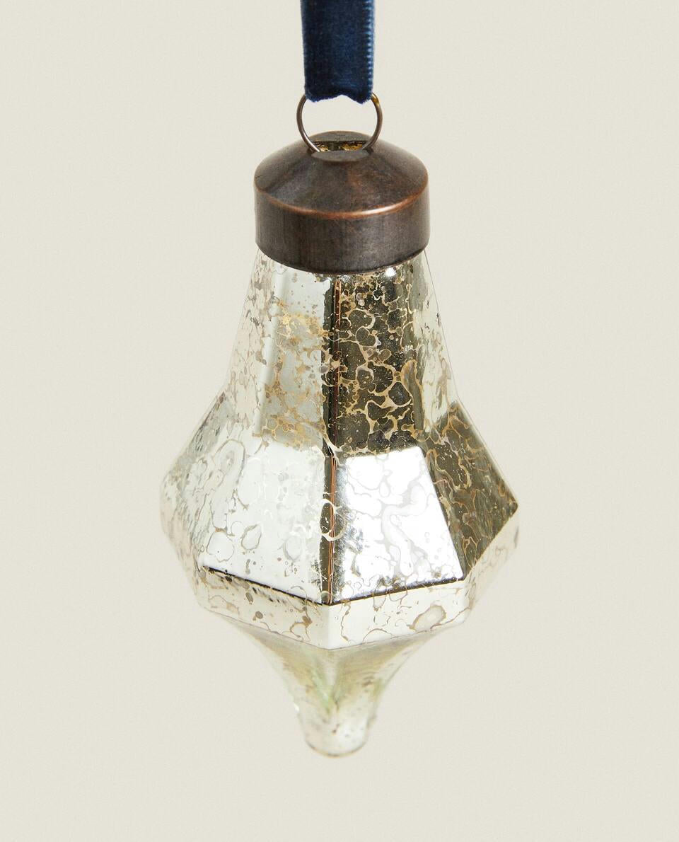 SHINY GLASS DIAMOND CHRISTMAS DECORATION