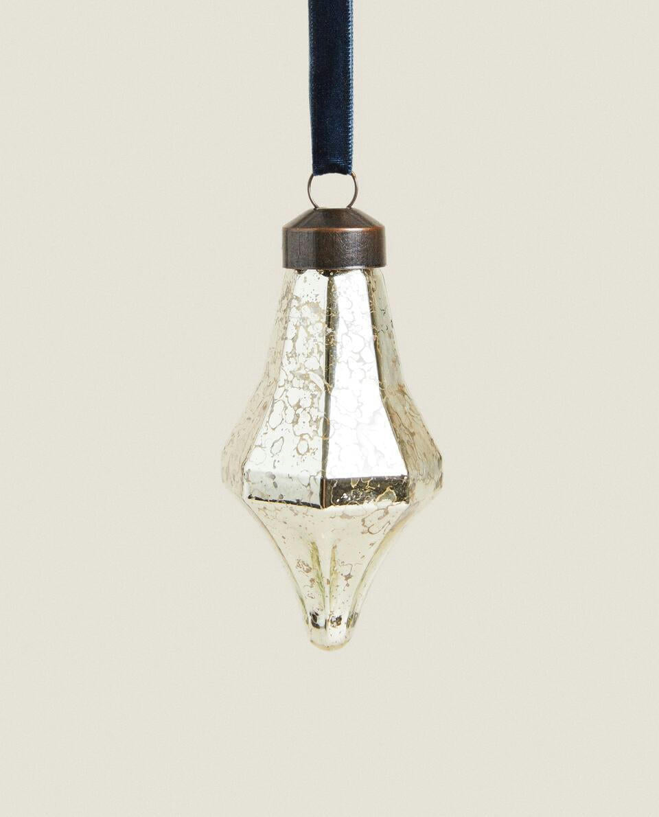 SHINY GLASS DIAMOND CHRISTMAS DECORATION