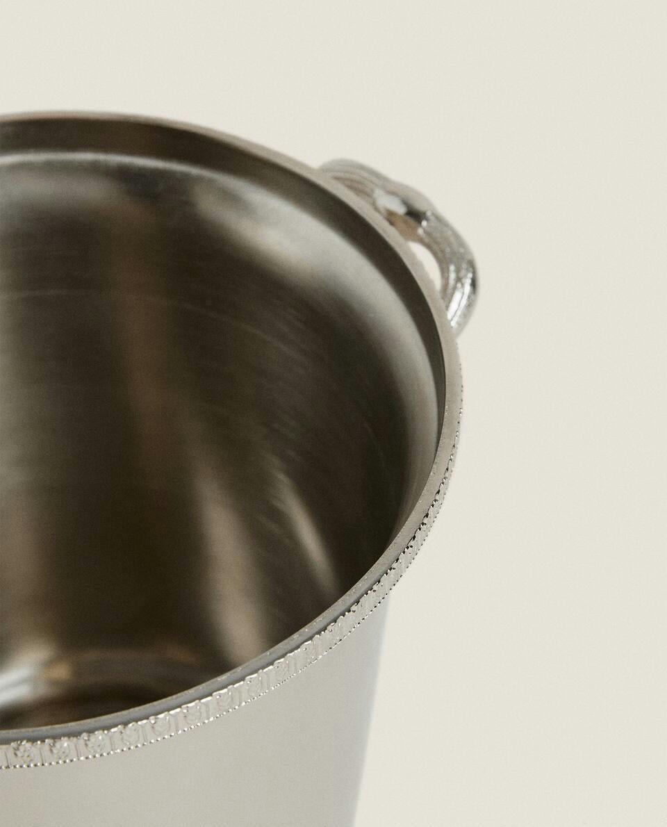 STEEL ICE BUCKET WITH HANDLES