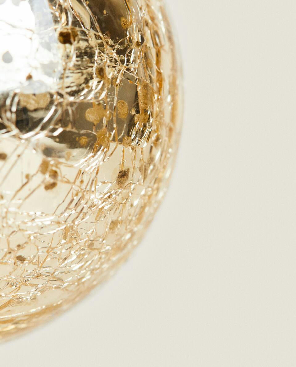 MERCURISED GLASS CHRISTMAS BAUBLE DECORATION