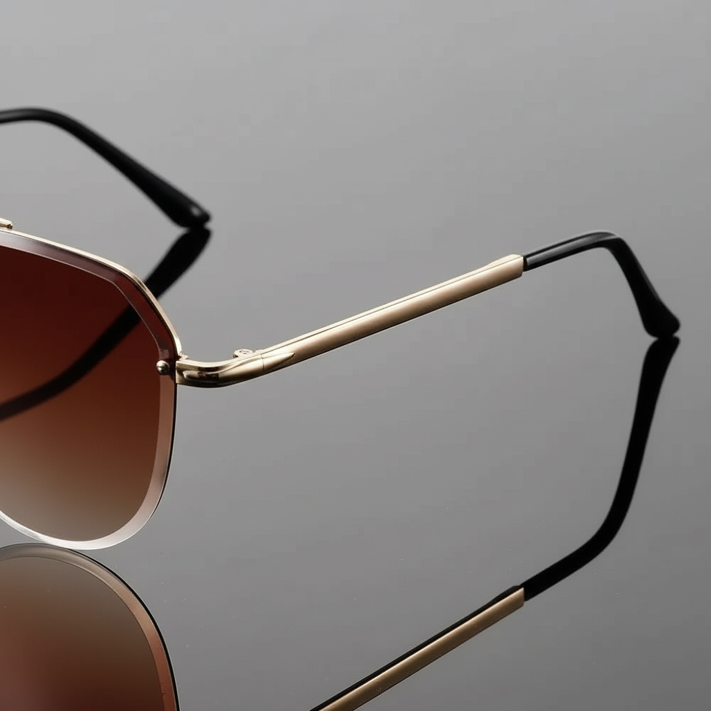 Lightweight Alloy Frame Arc Sunglasses