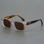 Colorblock Square Frame Polarized Retro Sunglasses
