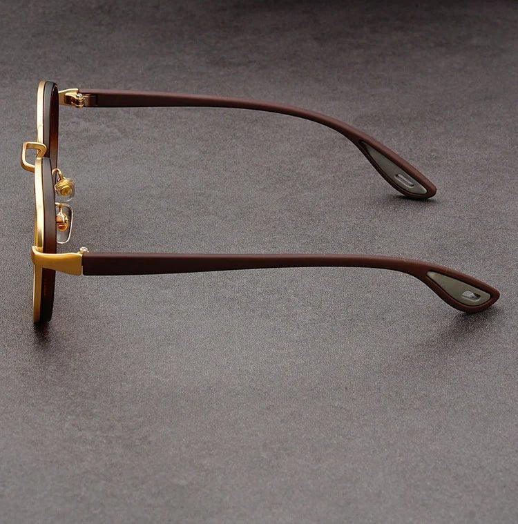 Metal Rim Round-Lens Sunglasses