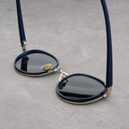 Metal Rim Round-Lens Sunglasses
