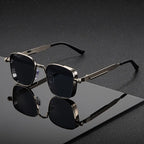 Vintage Steampunk Square Metal Frame Glasses