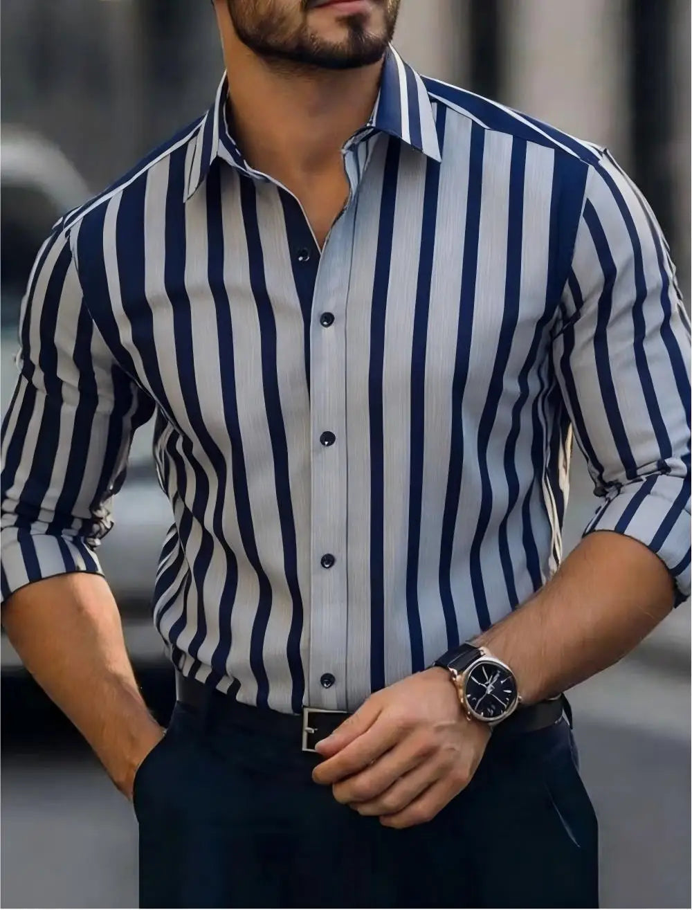Giovanni Stripe Formal Shirt
