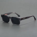Colorblock Square Frame Polarized Retro Sunglasses