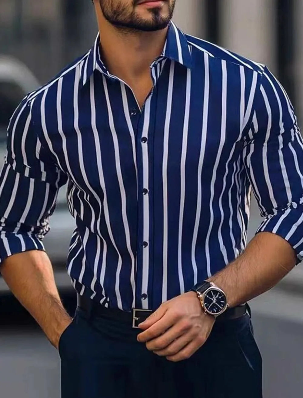Giovanni Stripe Formal Shirt