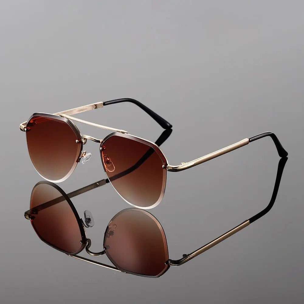 Lightweight Alloy Frame Arc Sunglasses