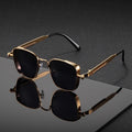 Vintage Steampunk Square Metal Frame Glasses