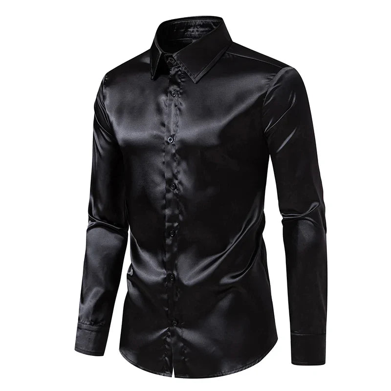 Adrano Satin Button Shirt