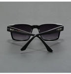 Colorblock Square Frame Polarized Retro Sunglasses