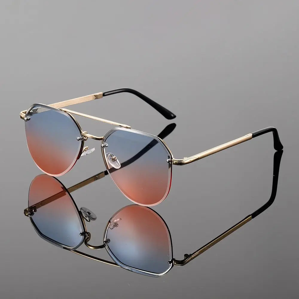 Lightweight Alloy Frame Arc Sunglasses