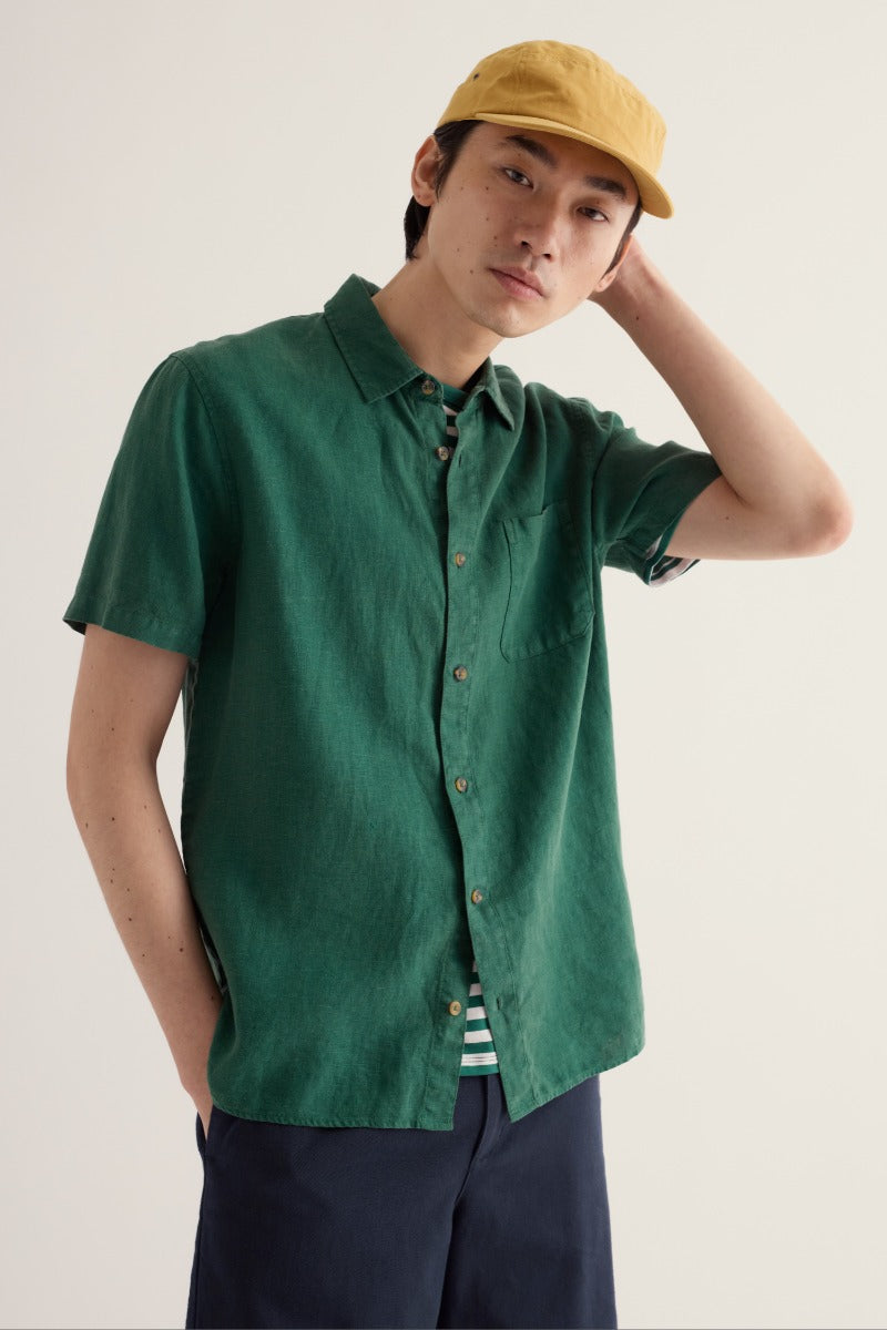 Men's Carne Short Sleeve Linen Shirt