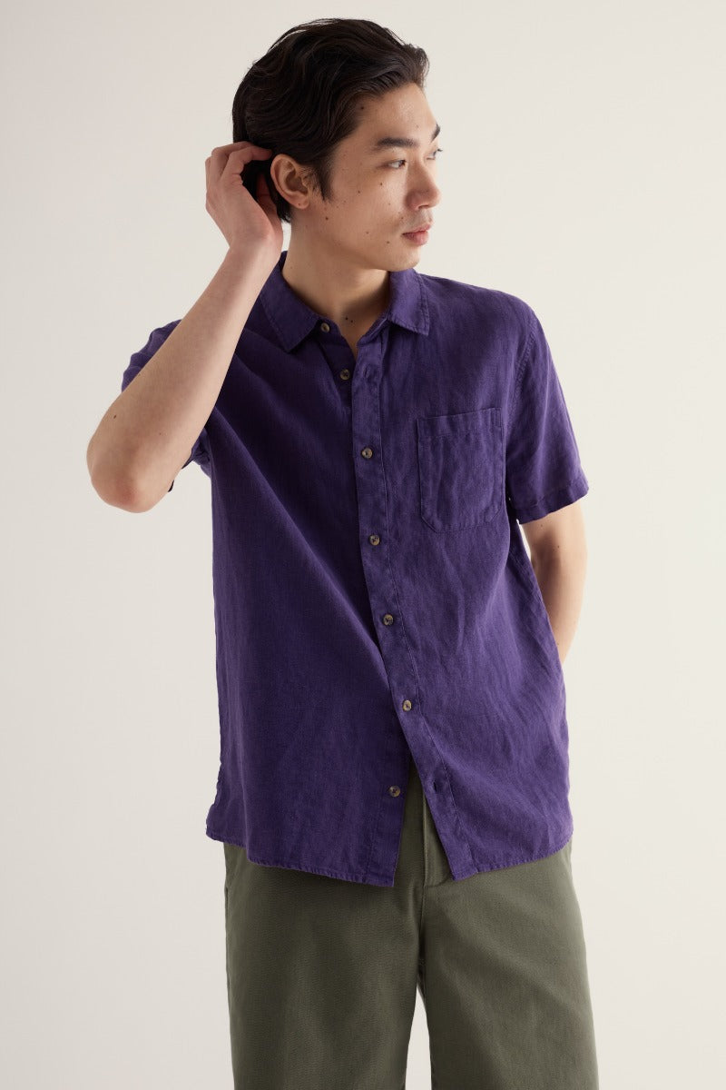 Men's Carne Short Sleeve Linen Shirt
