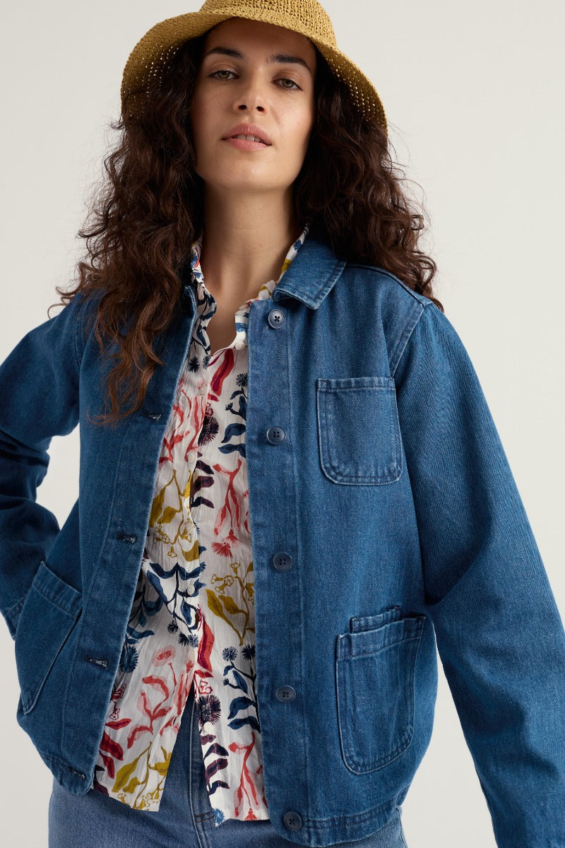 Reading Rocks Jacket in Organic Cotton Denim