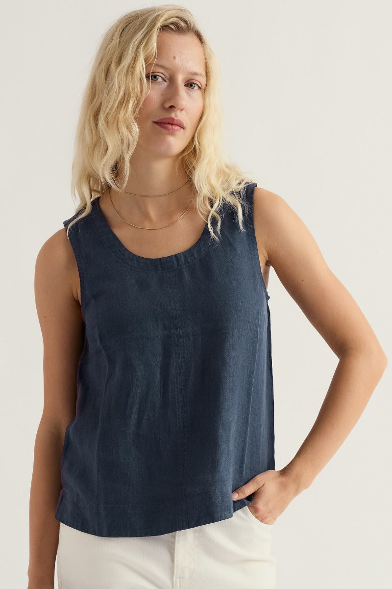 Lighthouse Station Linen Vest