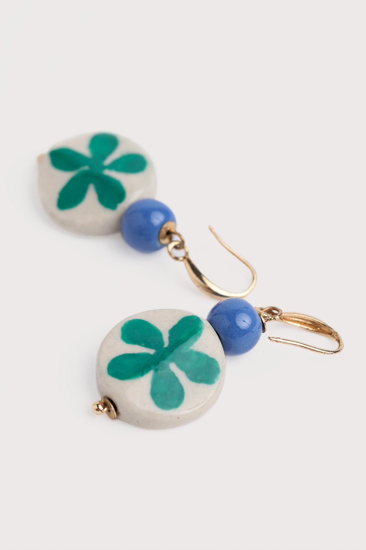 Budburst Flower Ceramic Bead Earrings