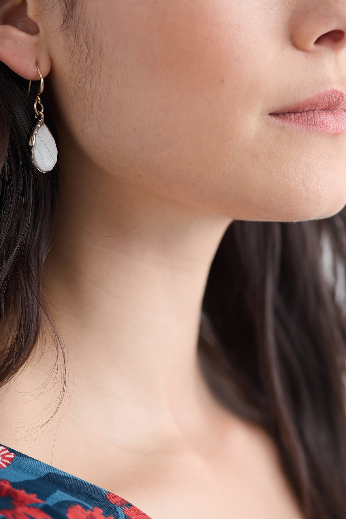 Reed Moon Drop Earrings
